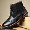 MEN'S RETRO CARVED SPLICING LACE-UP BOOTS 14362395S