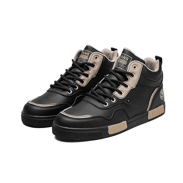 MEN'S CASUAL LACE-UP CONTRASTING HIGH-TOP SNEAKERS 14284286S