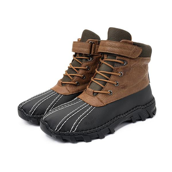 MEN'S CASUAL LACE-UP PLUSH COMBAT BOOTS 26534339S