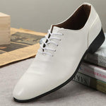 MEN'S SOLID COLOR LACE-UP BUSINESS DRESS SHOES 21332067S