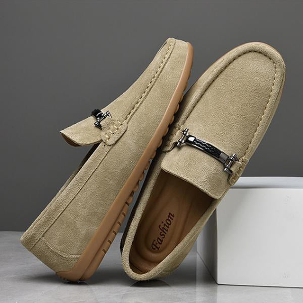 MEN'S SUEDE SLIP-ON FLAT DRIVING CASUAL SHOES 40005325S