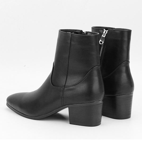 MEN'S HIGH-HEELED LEATHER BOOTS 61862443YL