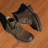 MEN'S THICK SOLE CASUAL LACE-UP WORKER STYLE BOOTS 27138749S