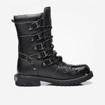 MEN'S FASHIONABLE LACE UP MOTORCYCLE BOOTS 51643004YL