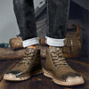 MEN'S FAUX FUR WARM LINED RETRO LACE UP BOOTS 55392112YL