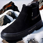 MEN'S CASUAL HIGH TOP PLUSH SLIP-ON COTTON SHOES 27784500S