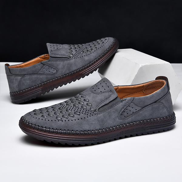 MEN'S FLAT HAND-SEWN SLIP-ON CASUAL SHOES 89090104S