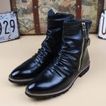 MEN'S FASHION PLUSH SIDE ZIPPER MARTIN BOOTS 06206778S