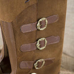 MEN'S VINTAGE MEDIEVAL BELT BUCKLE KNEE-HIGH BOOTS 02395535S