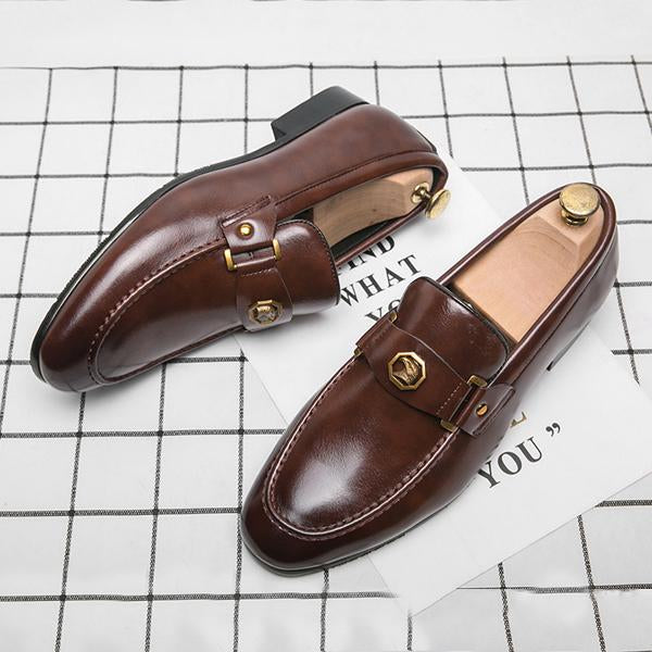 MEN'S STYLISH METAL DECORATION LOAFERS 57598230S