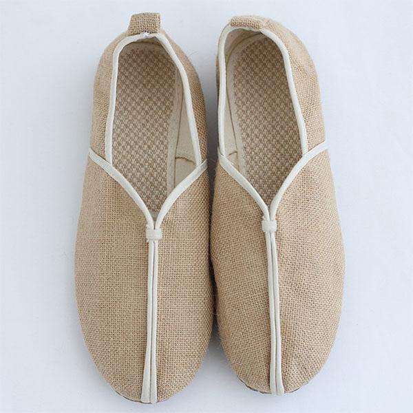 MEN'S RETRO LINEN  SLIP-ON CASUAL SHOES 52041705YL