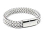 MEN'S TITANIUM STEEL STAINLESS STEEL DOUBLE ROW SQUARE CHAIN MAGNETIC BUCKLE BRACELET 70916637YL