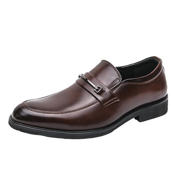 MEN'S BUSINESS BUCKLE POINTED LEATHER SHOES 29108353YL