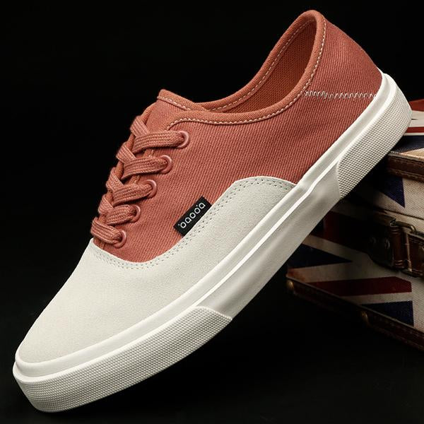 MEN'S BREATHABLE CLASSIC CONTRAST COLOR CANVAS SHOES 94480016S