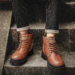 MEN'S ROUND TOE RETRO CASUAL LACE UP BOOTS 30874284YL