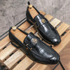 MEN'S BUSINESS FASHION STONE PATTERN LOAFERS 94752352S