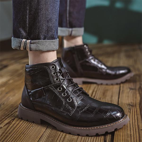 MEN'S RETRO CASUAL LACE UP BOOTS 61149458YL