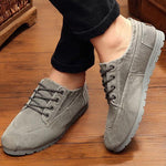 MEN'S BREATHABLE LACE-UP CANVAS CASUAL SHOES 15620779S