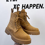 MEN'S SOLID COLOR CASUAL LACE UP BOOTS 92931036YL