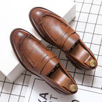 MEN'S CARVED SLIP-ON CASUAL DRESS SHOES 76826087S