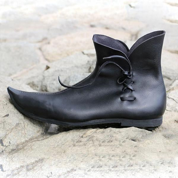 MEN'S VINTAGE MEDIEVAL RENAISSANCE ANKLE BOOTS 06164630S