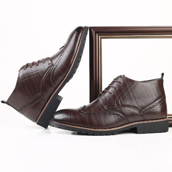 MEN'S VINTAGE BROGUE LACE-UP ANKLE BOOTS 20105136S