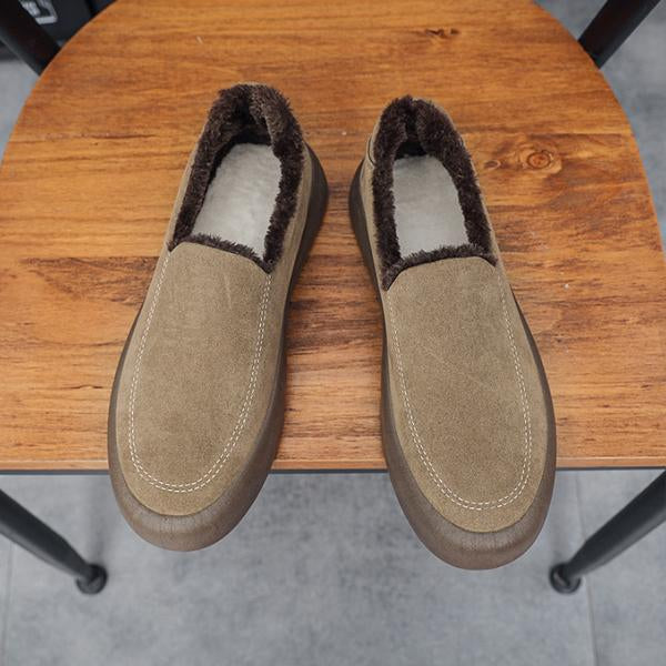 MEN'S SLIP-ON WARM PLUSH CASUAL COTTON SHOES 07807865S