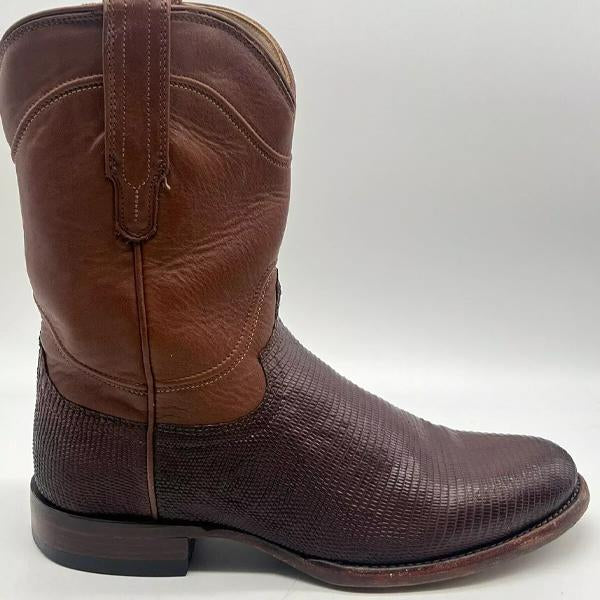 MEN'S SIMPLE TEXTURED LEATHER LOW CUT WESTERN BOOTS 32455956S