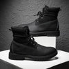 MEN'S CASUAL PLUSH WARM STITCHING LACE-UP BOOTS 48388849S