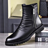 MEN'S FASHIONABLE SIDE ZIP FLAT CHELSEA BOOTS 88483038S