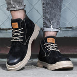 MEN'S LACE-UP CASUAL RETRO WORK STYLE BOOTS 84014659S