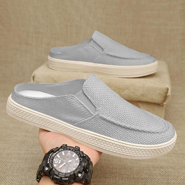 MEN'S CASUAL SLIP-ON CANVAS HALF SLIPPERS 35107813S