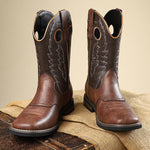 MEN'S RETRO EMBROIDERED STITCHING WESTERN BOOTS 12254712S