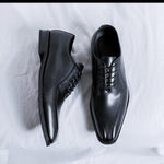 MEN'S POINTED BUSINESS DRESS LEATHER SHOES 99675238YL