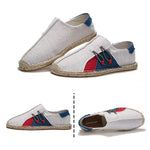 MEN'S LINEN HANDMADE STRAW CASUAL CANVAS SHOES 61344969S