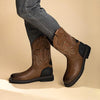 MEN'S RETRO TEXTURED ROUND TOE WESTERN BOOTS 38618275S