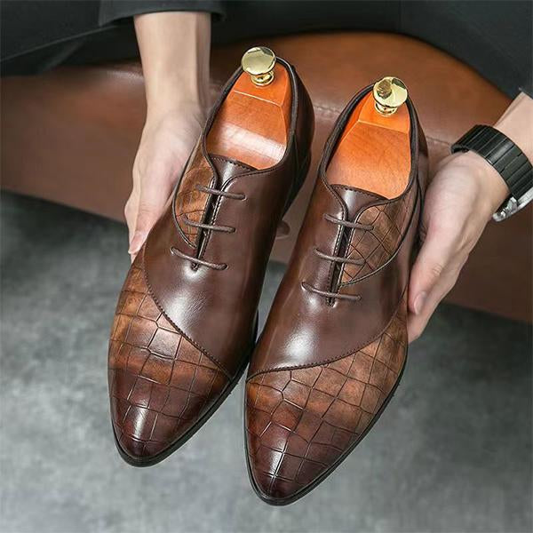 MEN'S LACE UP VINTAGE LEATHER SHOES 03728313YL