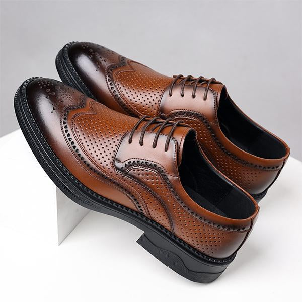 MEN'S BROGUE BREATHABLE HOLLOW DRESS SHOES 22040362S