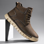 MEN'S CASUAL HIGH TOP HAND-SEWN LACE-UP BOOTS 50140092S