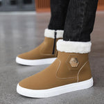 MEN'S FASHION PLUSH SIDE ZIPPER ANKLE SNOW BOOTS 03174802S