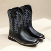 MEN'S CASUAL EMBROIDERED SQUARE TOE RIDER BOOTS 04487863S