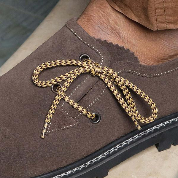 MEN'S ROUND TOE LOW HEEL LACE UP CASUAL SHOES 69515866YL