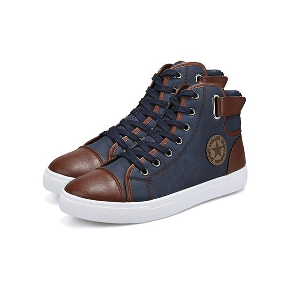 MEN'S DAILY HIGH-TOP CASUAL CANVAS SHOES 38076484S