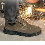 MEN'S LIGHTWEIGHT STEEL TOE CONSTRUCTION SAFETY SHOES 64315685YL