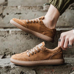 MEN'S CASUAL FROSTED SUEDE LACE-UP SNEAKERS 40179774S