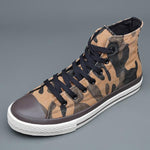 MEN'S CLASSIC LACE-UP RETRO CAMOUFLAGE CANVAS SHOES 61198095S