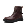 MEN'S RETRO LACE UP CASUAL LEATHER BOOTS 81247603YL