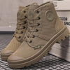 MEN'S RETRO HIGH TOP LACE UP CANVAS SHOES 97234868S