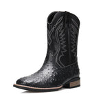 MEN'S RETRO WESTERN EMBROIDERED COWBOY BOOTS 08752188YL