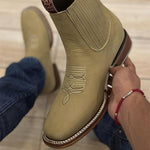 MEN'S RETRO CASUAL SQUARE TOE CHELSEA BOOTS 16345156YL